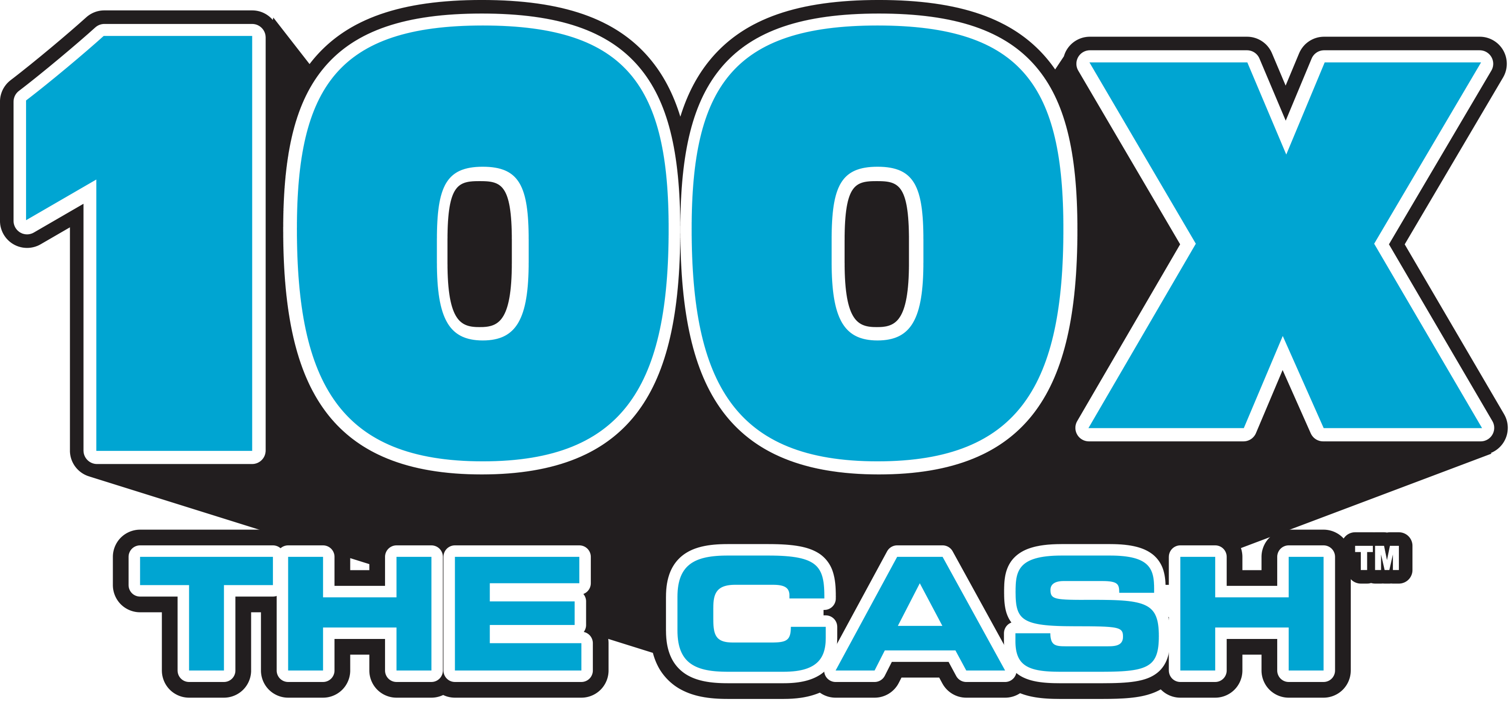 100 X The Cash Lottery Logo