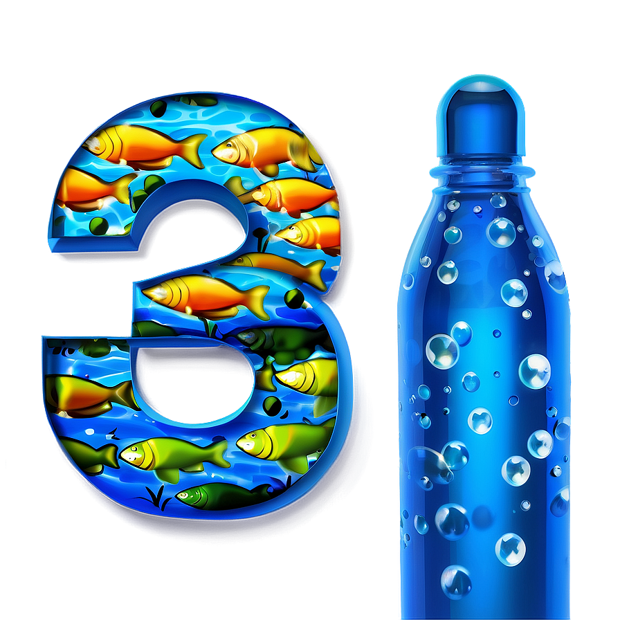 123 With Underwater Theme Png Gvq54