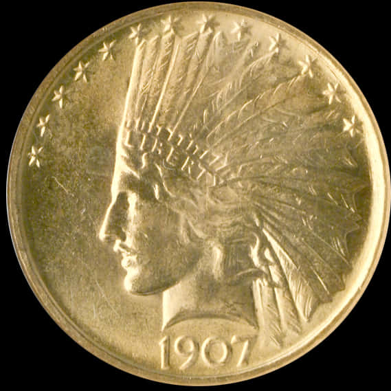 1907 Indian Head Gold Coin