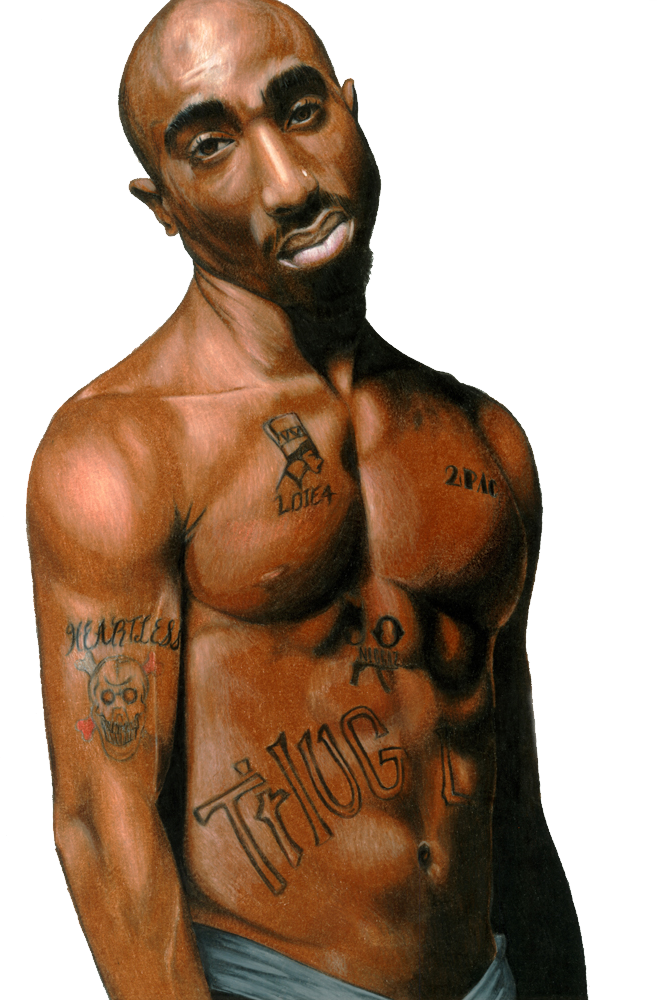 2 Pac Shirtless Tattoos