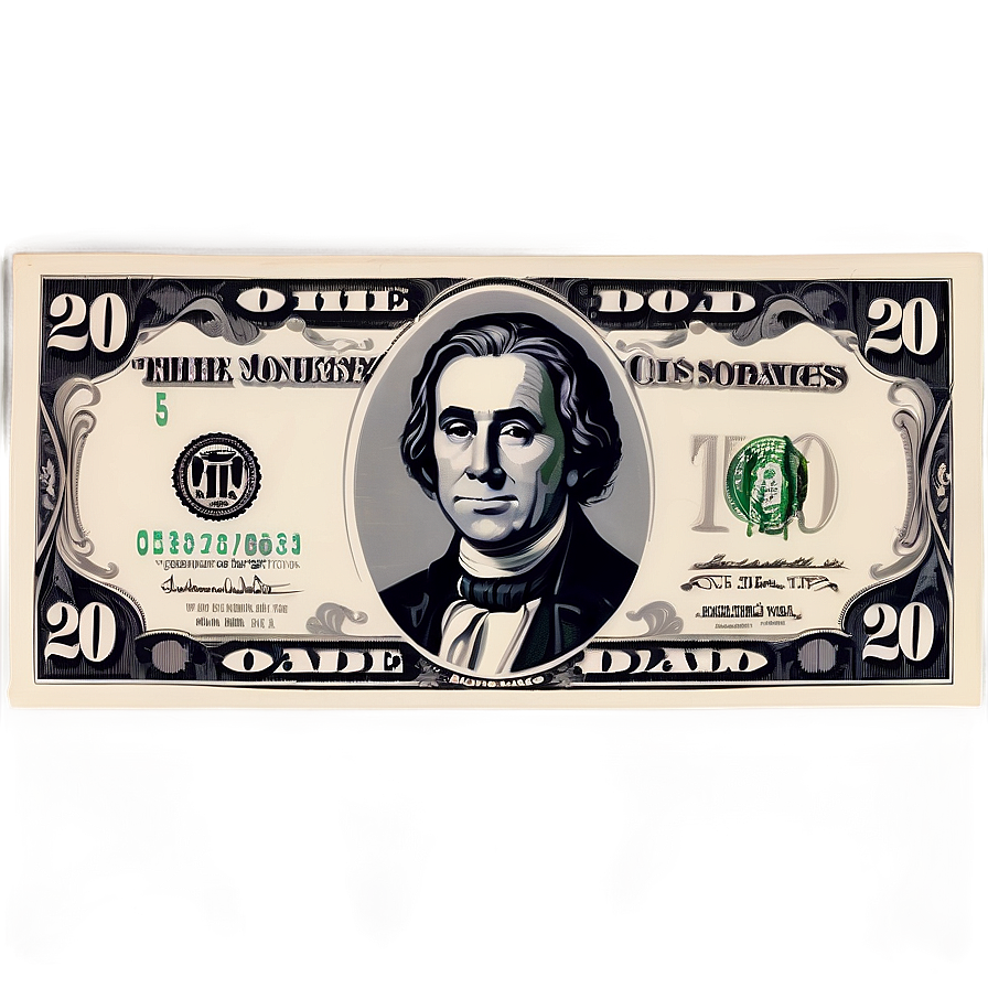 20 Dollar Bill Iconic Design Png 61