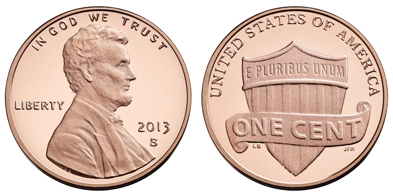 2013 United States Penny Obverse Reverse