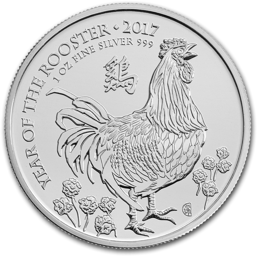 2017 Yearofthe Rooster Silver Coin