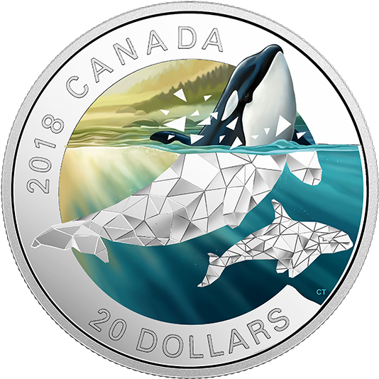 2018 Canadian20 Dollar Orca Coin