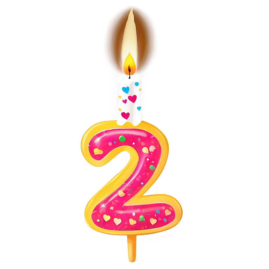 2nd Birthday Candle Png 06262024