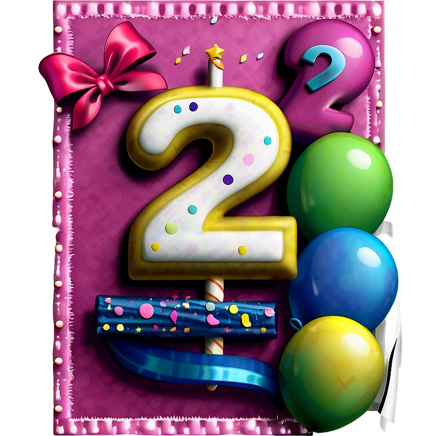 2nd Birthday Party Envelope Png Vnf