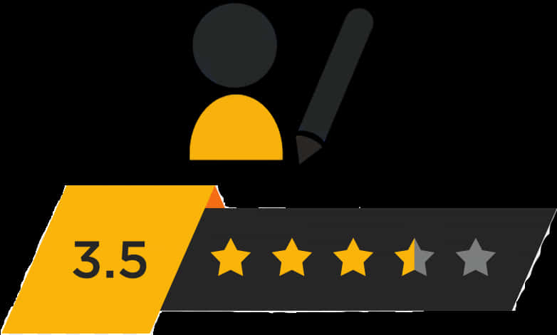 3.5 Star Rating Graphic