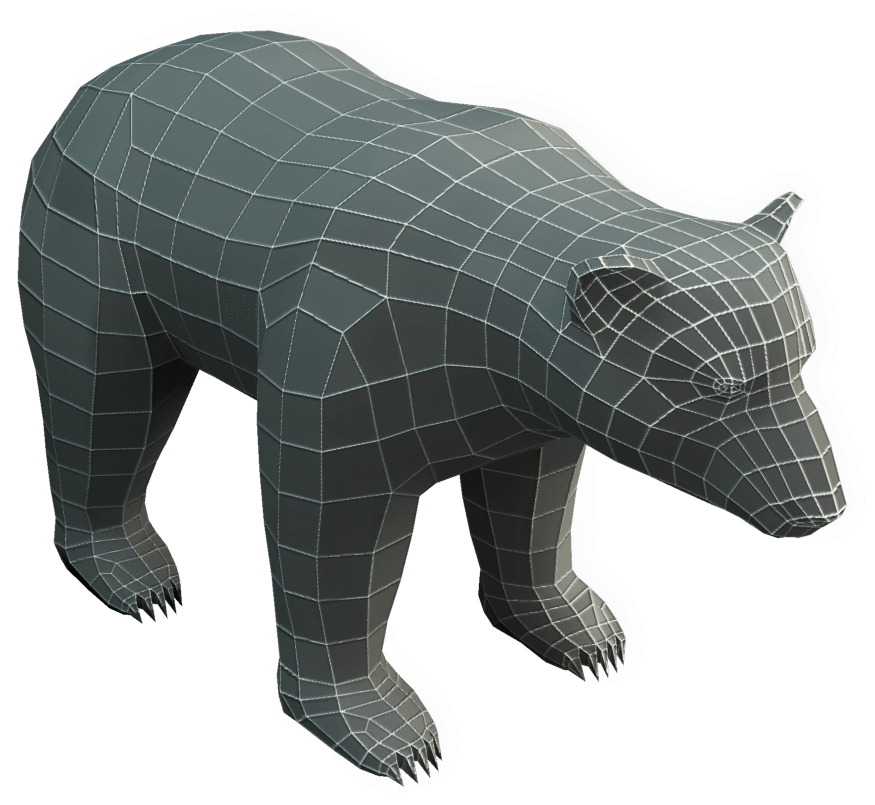 3 D Bear Wireframe Model.png