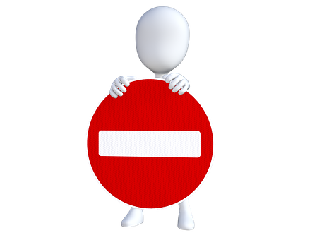 3 D Character Holding Stop Sign