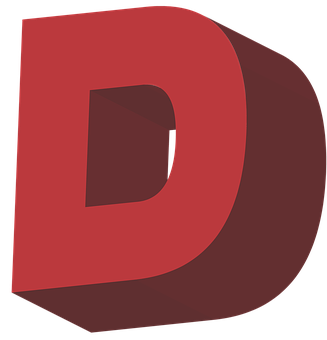 3 D Letter D Graphic