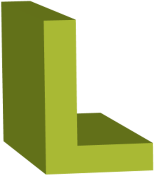 3 D Letter L Graphic