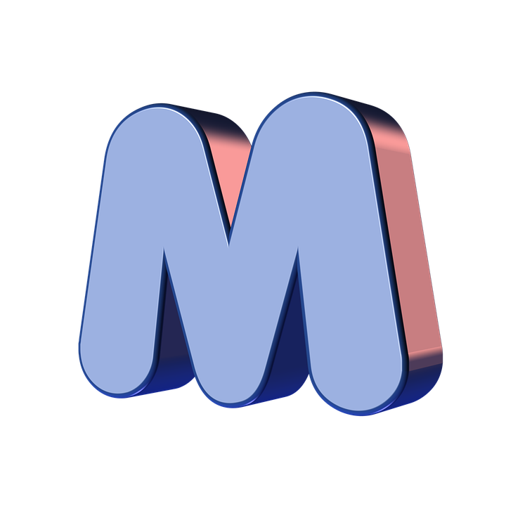 3 D Letter M Design