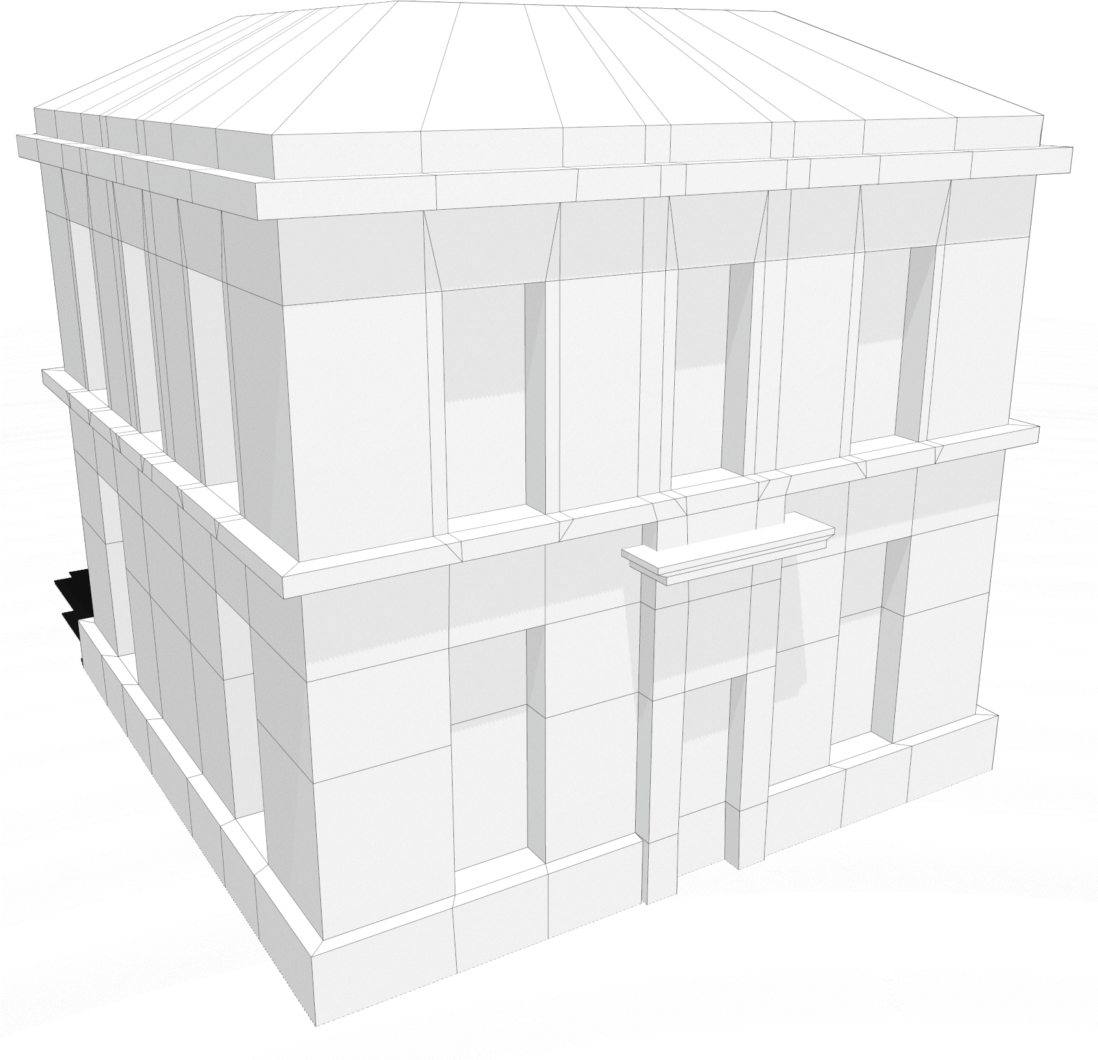 3 D Model Apartment Building Exterior