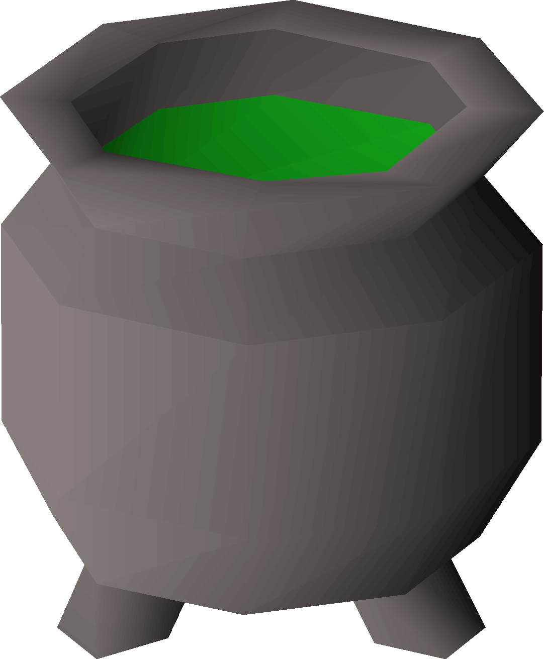 3 D Rendered Cauldronwith Green Potion
