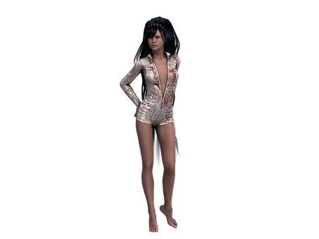 3 D Rendered Female Characterin Bodysuit