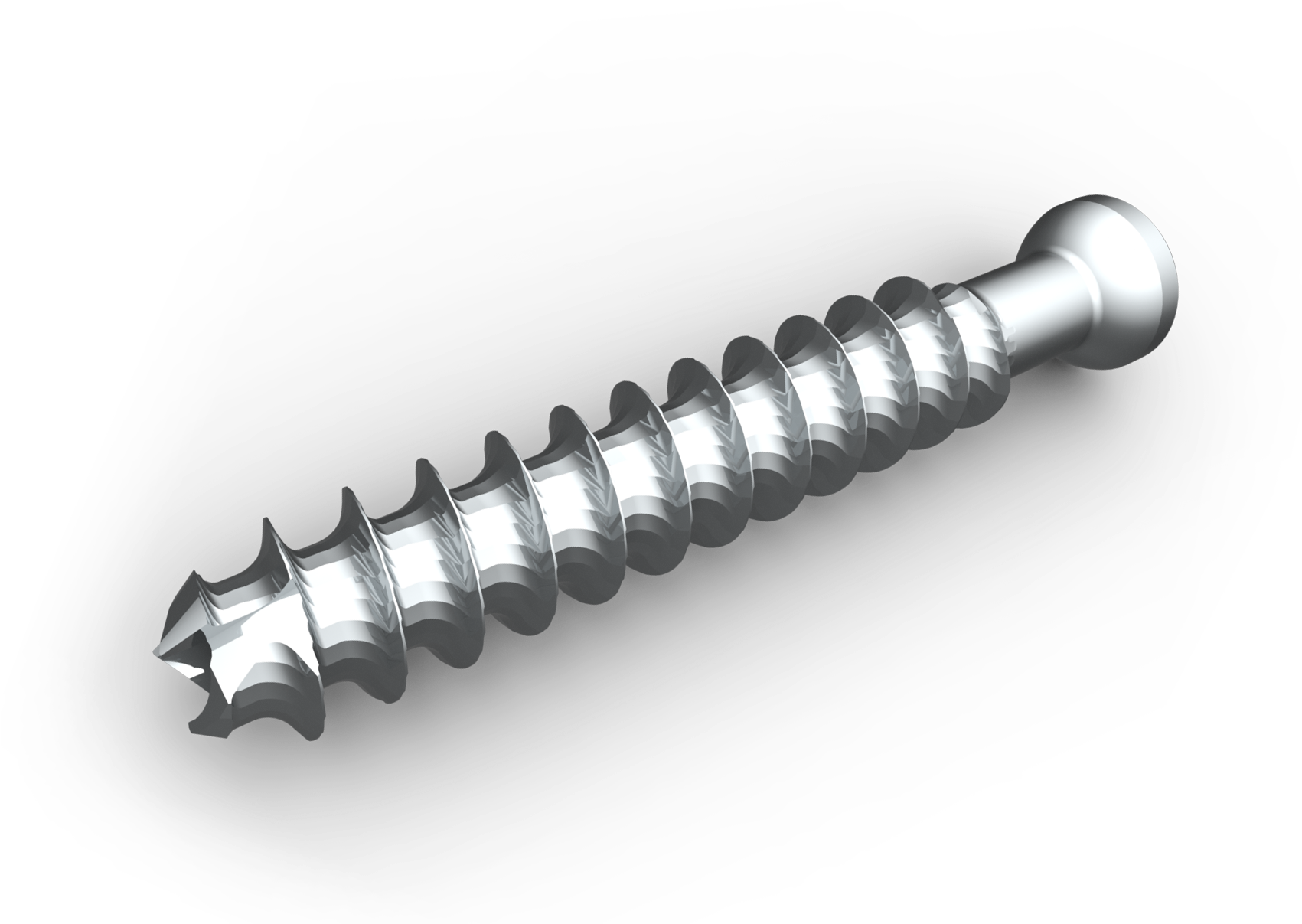 3 D Rendered Silver Screw