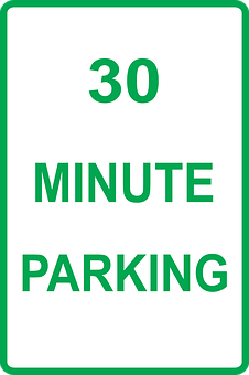 30 Minute Parking Sign