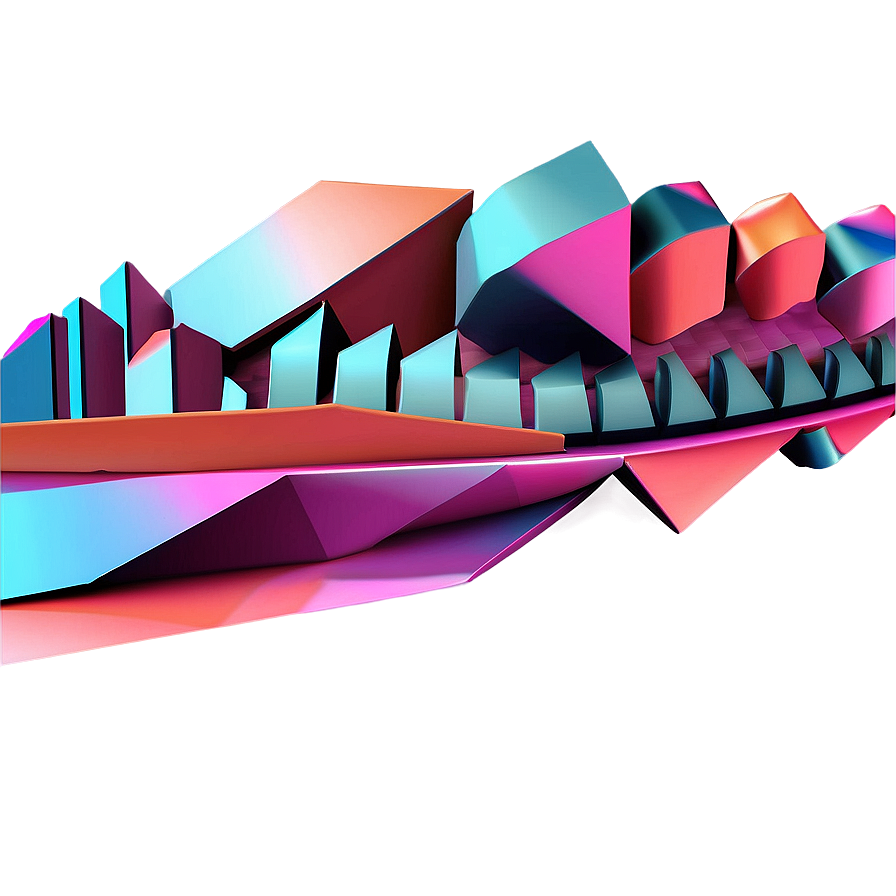 3d Abstract Shapes Visual Png 06122024