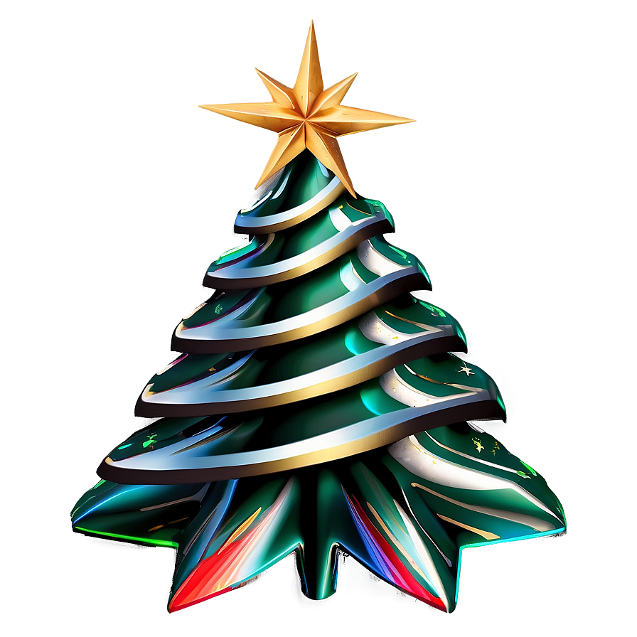 3d Christmas Tree Star Png Nvb