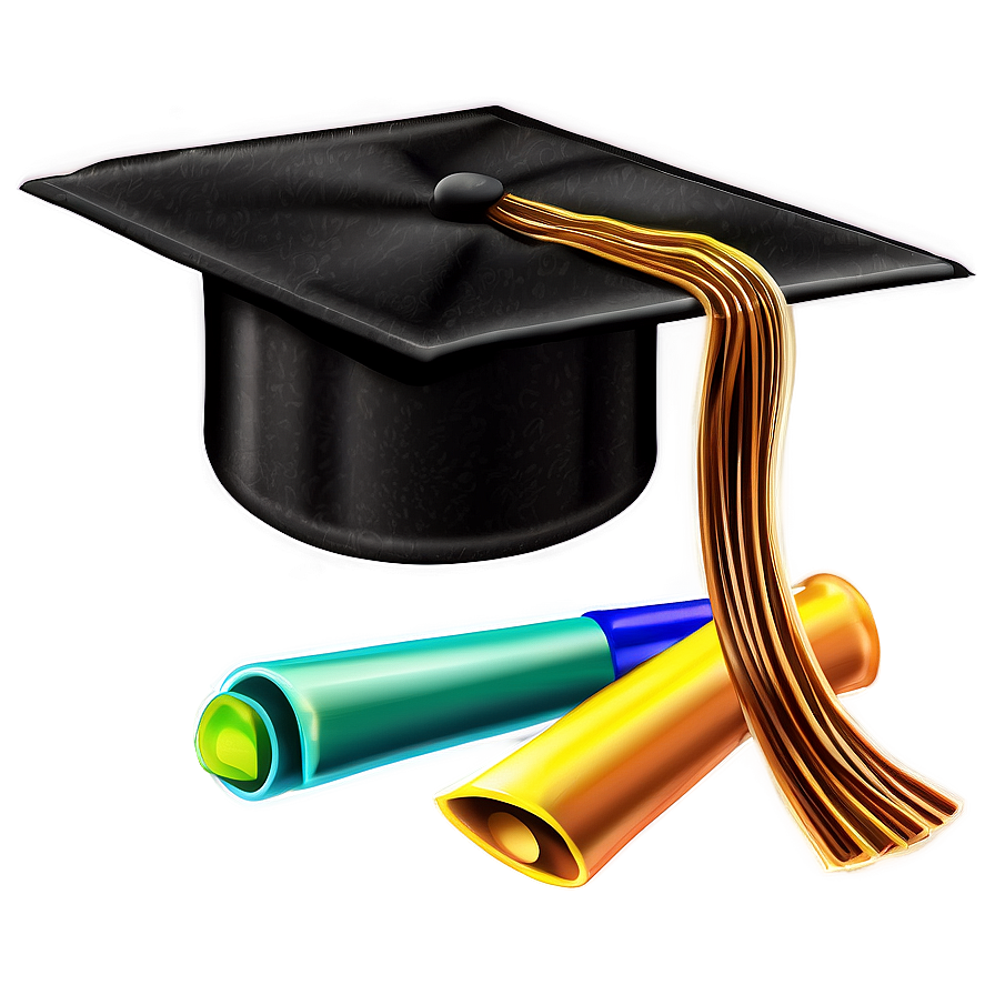 3d Graduation Cap Clipart Png 06262024