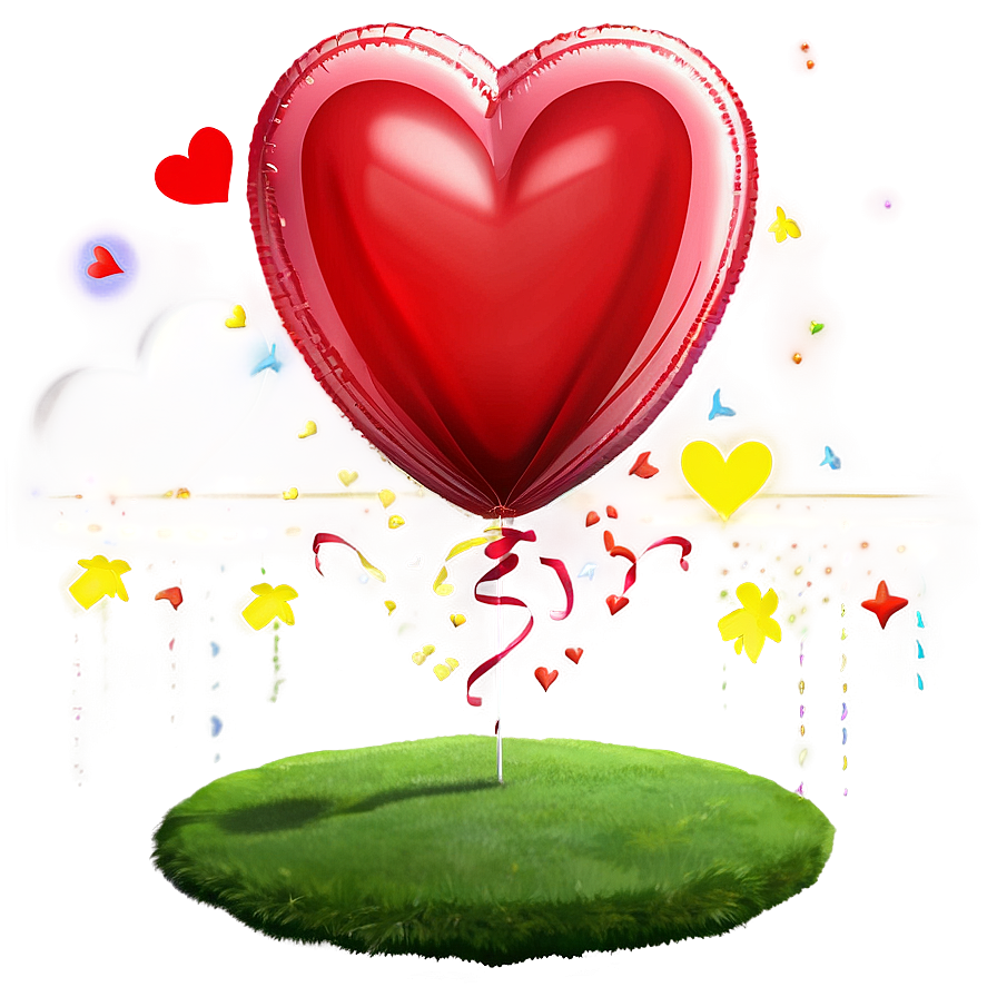 3d Heart Balloon Png 06212024