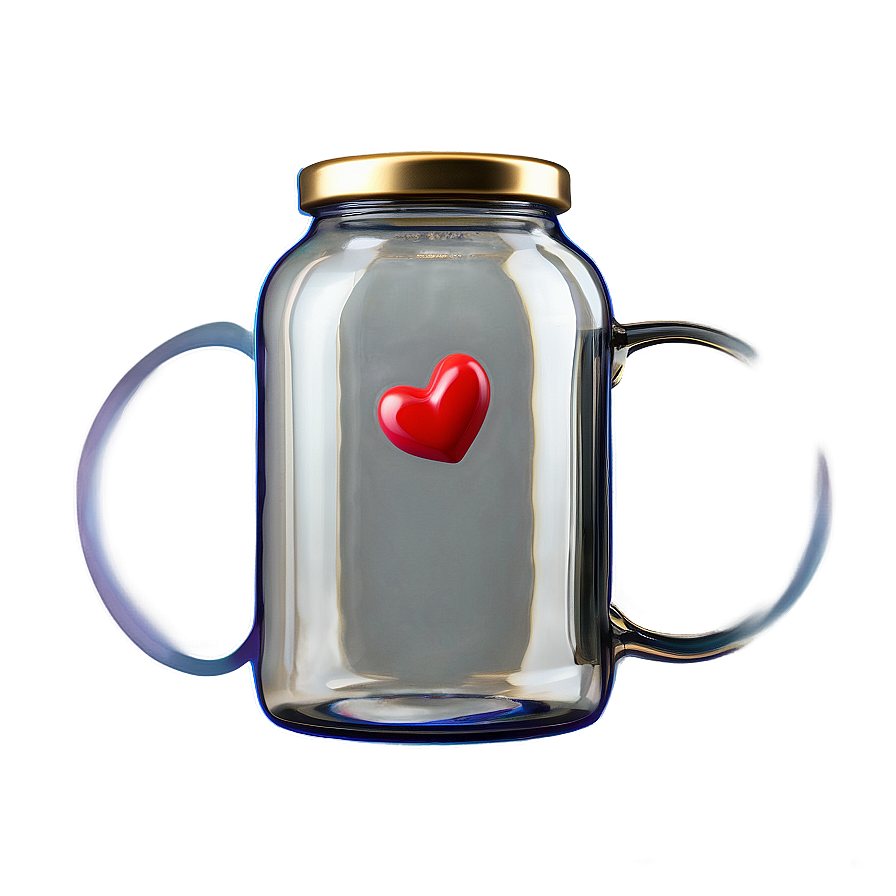 3d Heart In Jar Png 26