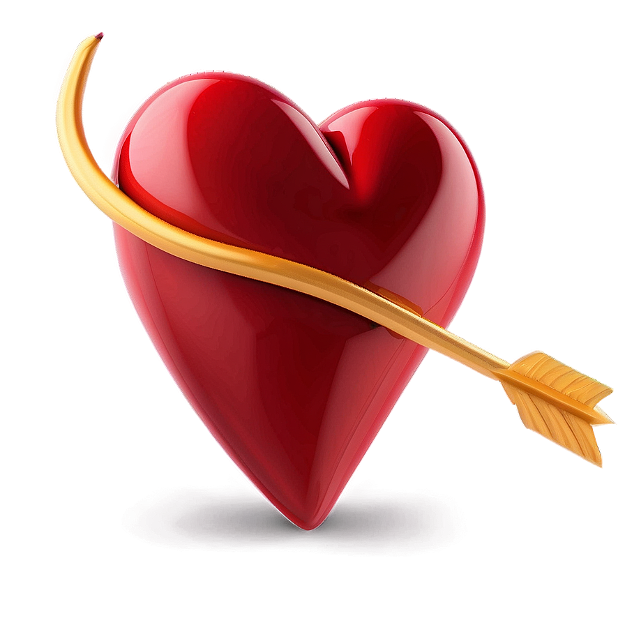 3d Heart With Arrow Png 58