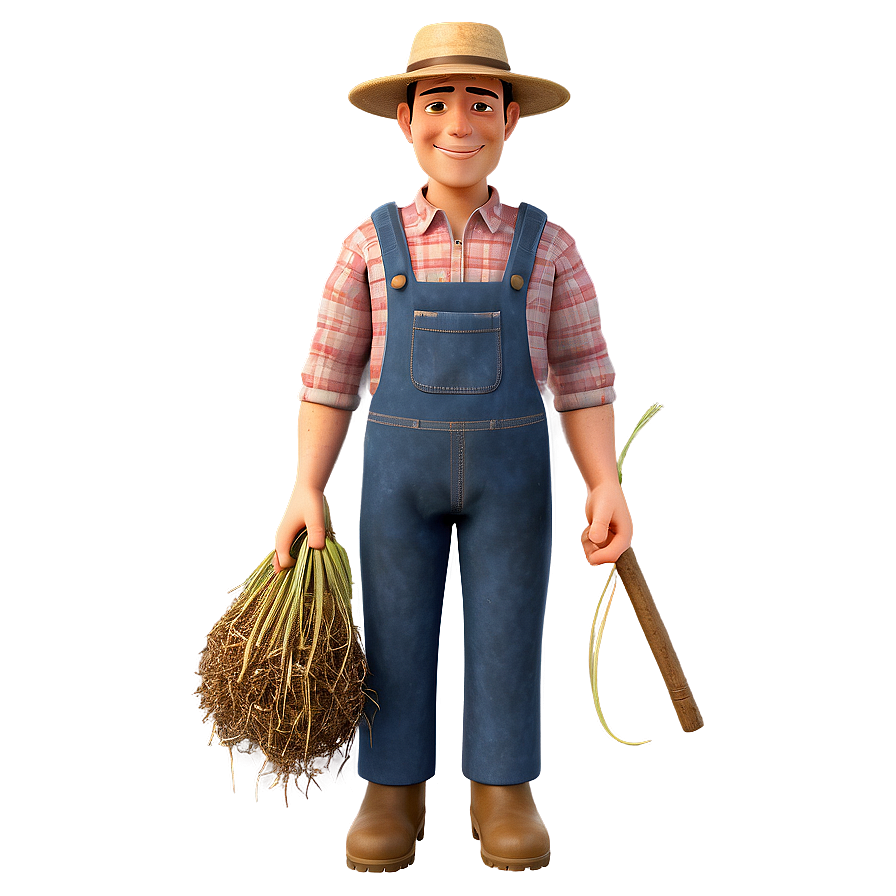 3d Man Farmer Png 16