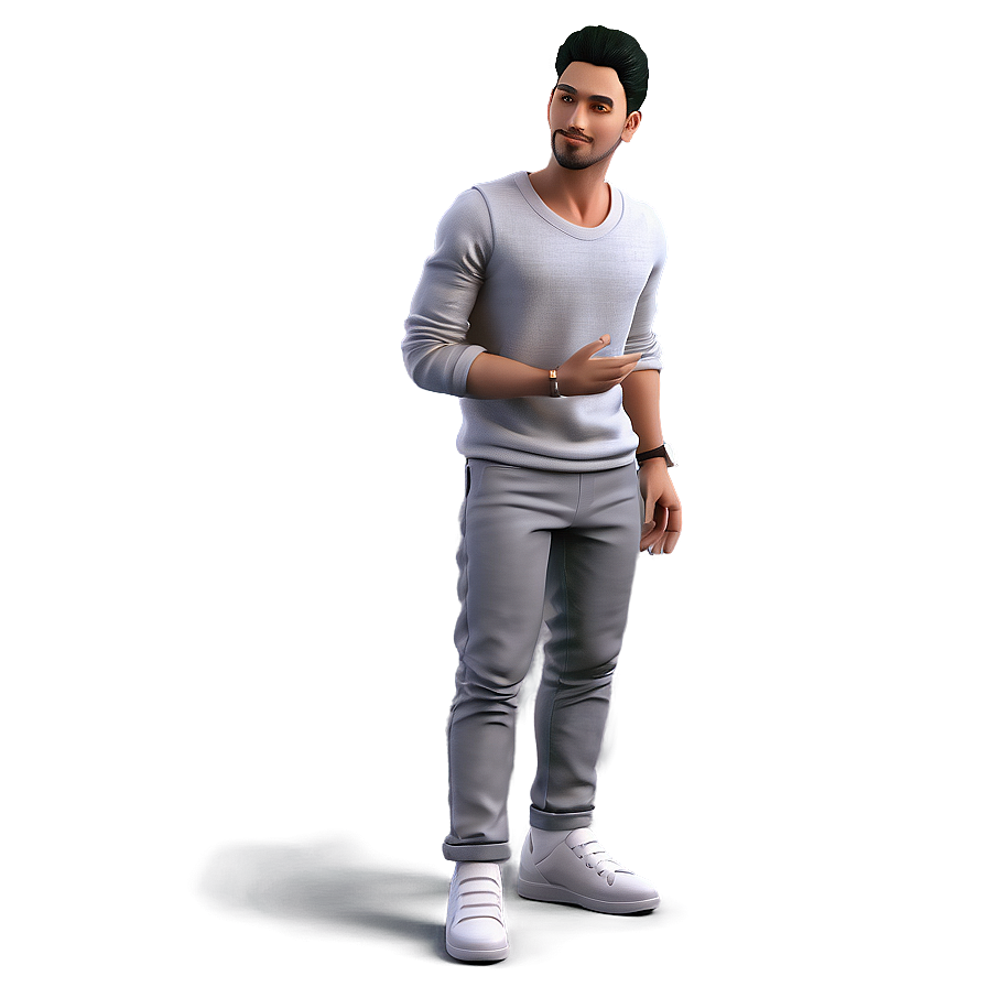 3d Man In Casual Clothes Png Yis