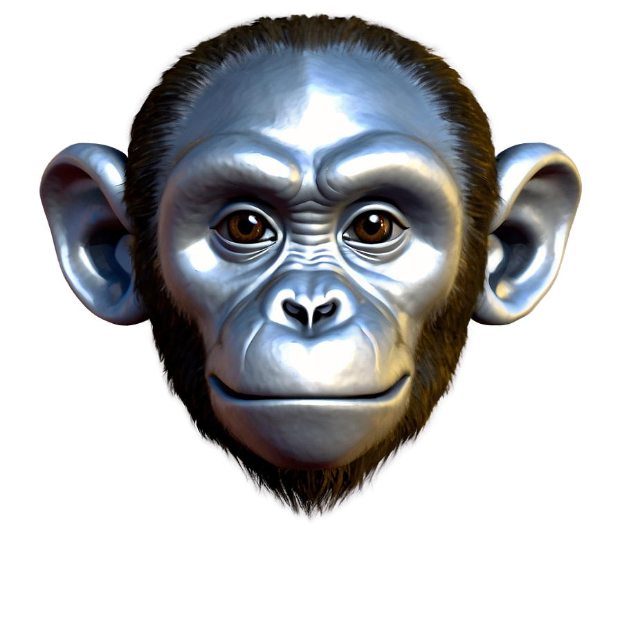 3d Monkey Face Model Png 80