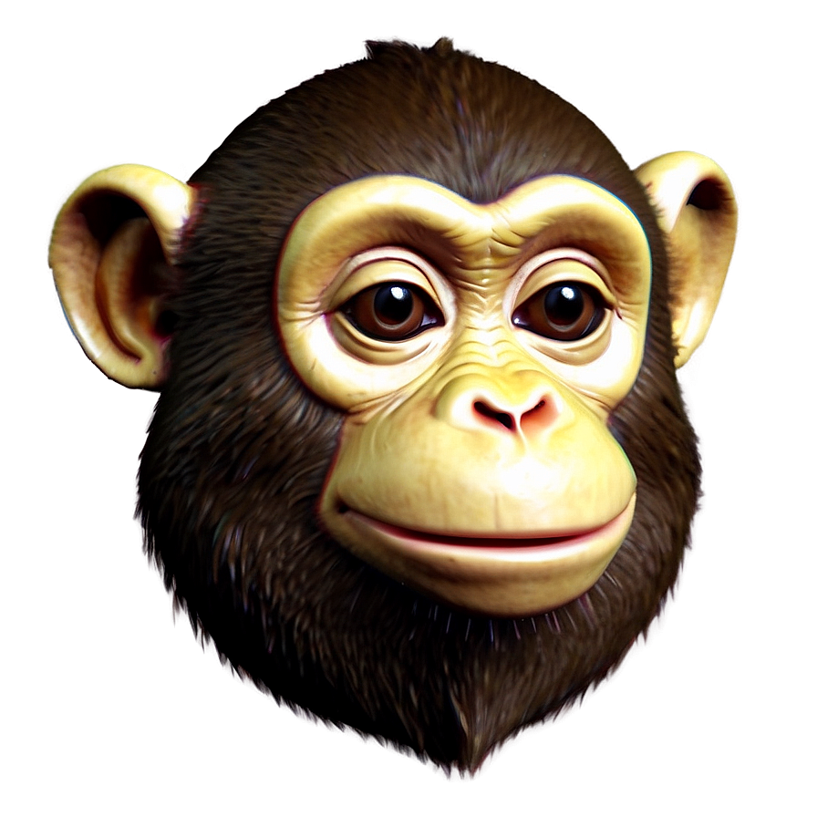 3d Monkey Face Model Png Fwd63