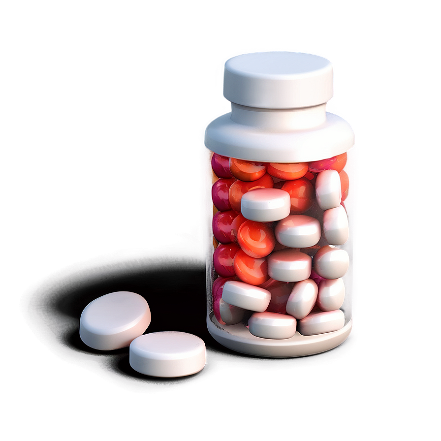 3d Pill Bottle Png 05252024