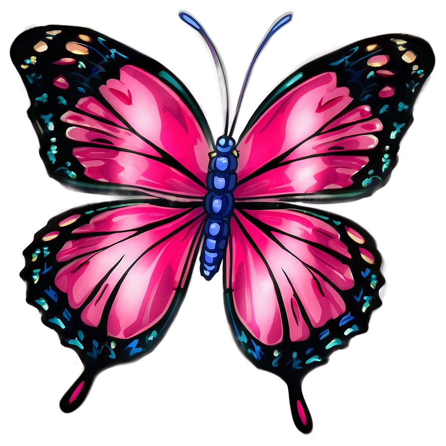 3d Pink Butterfly Png 05232024