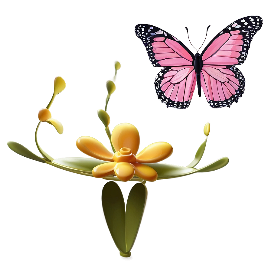 3d Pink Butterfly Png Vvp31