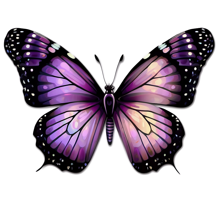 3d Purple Butterfly Png Psj
