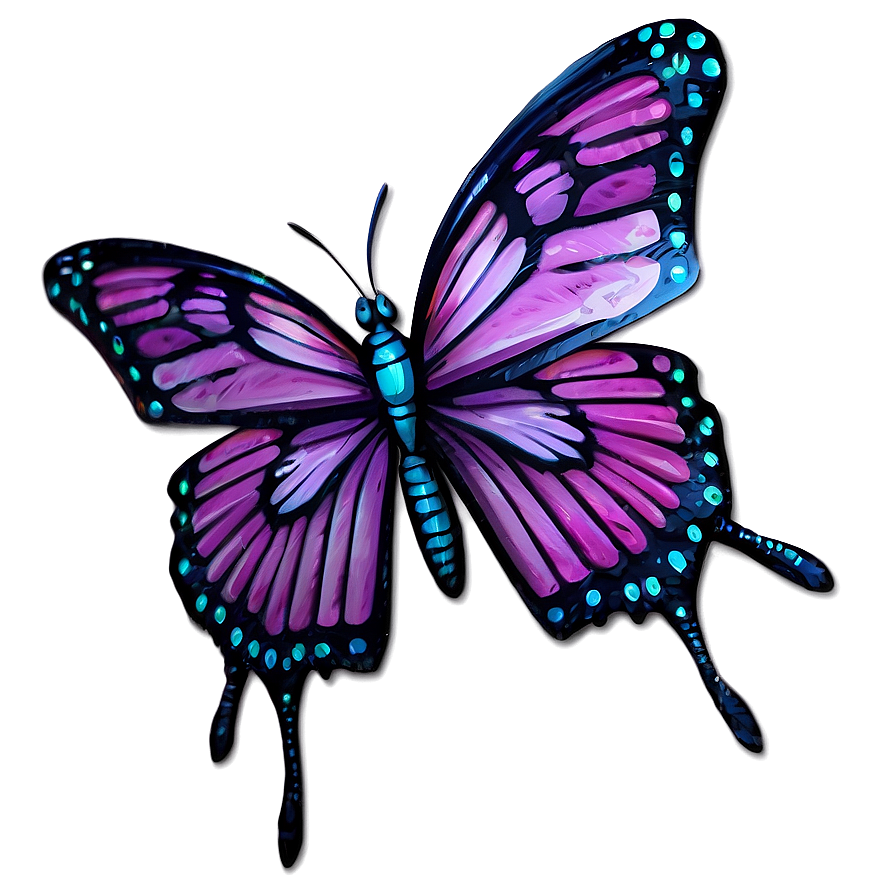 3d Purple Butterfly Png Vbl42