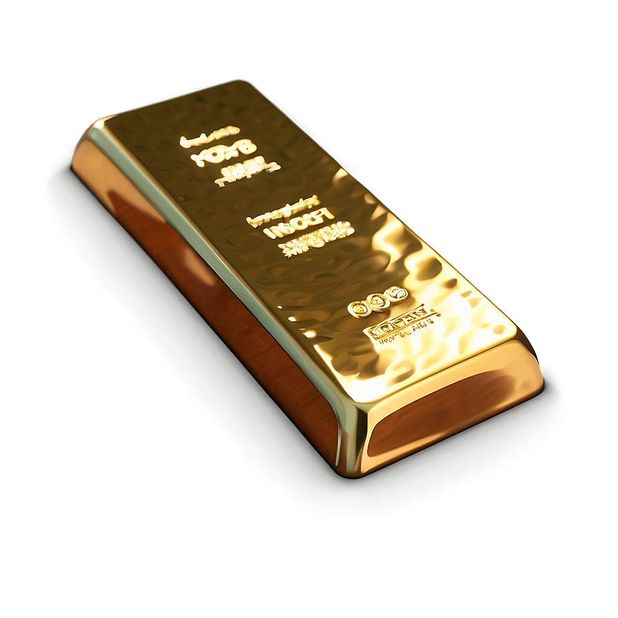 3d Rendered Gold Ingot Png 06292024