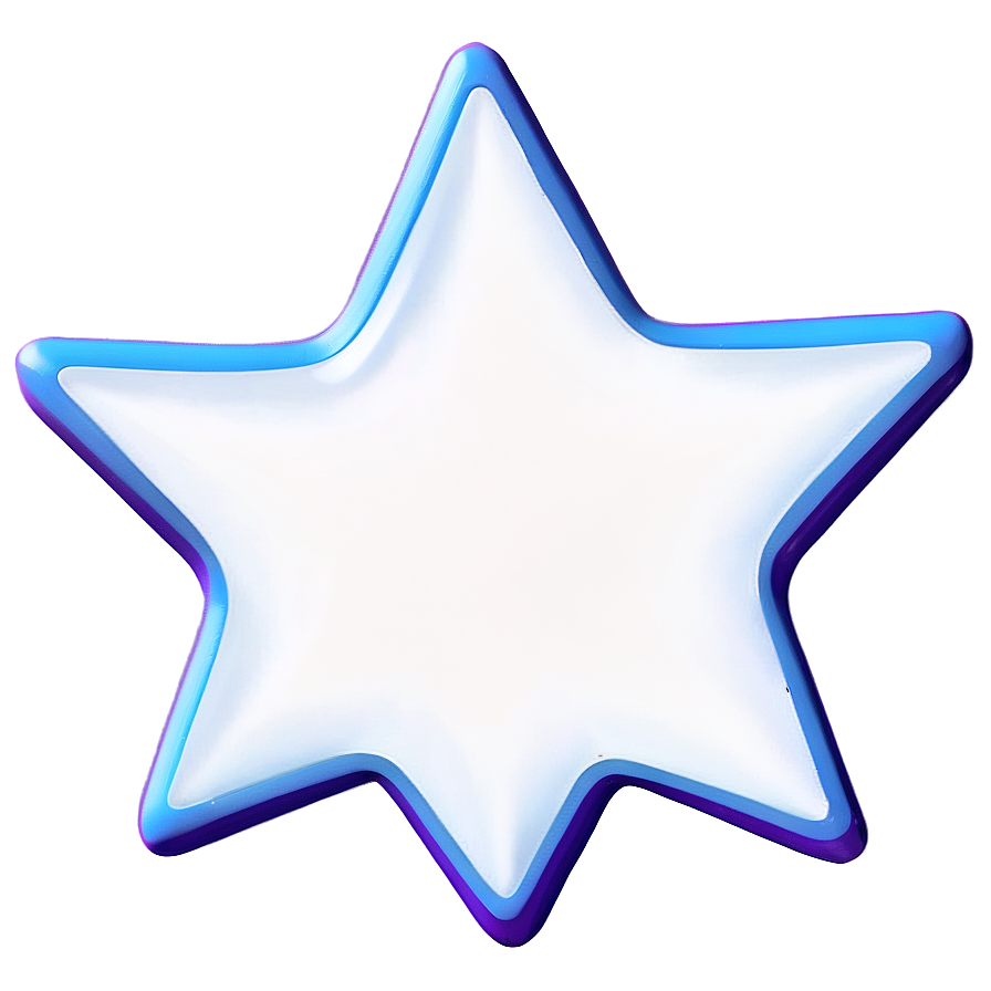 3d Star Outline Png Rhr69