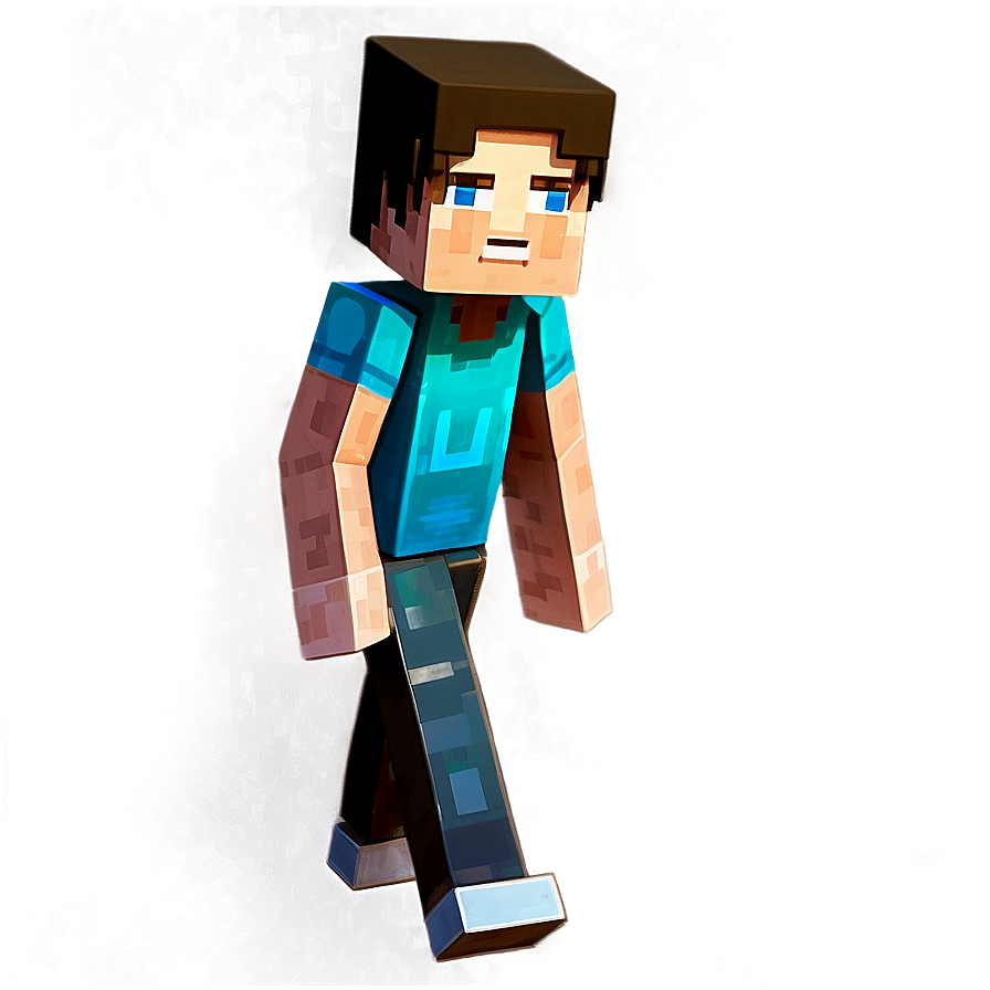 3d Steve Minecraft Head Png 06282024