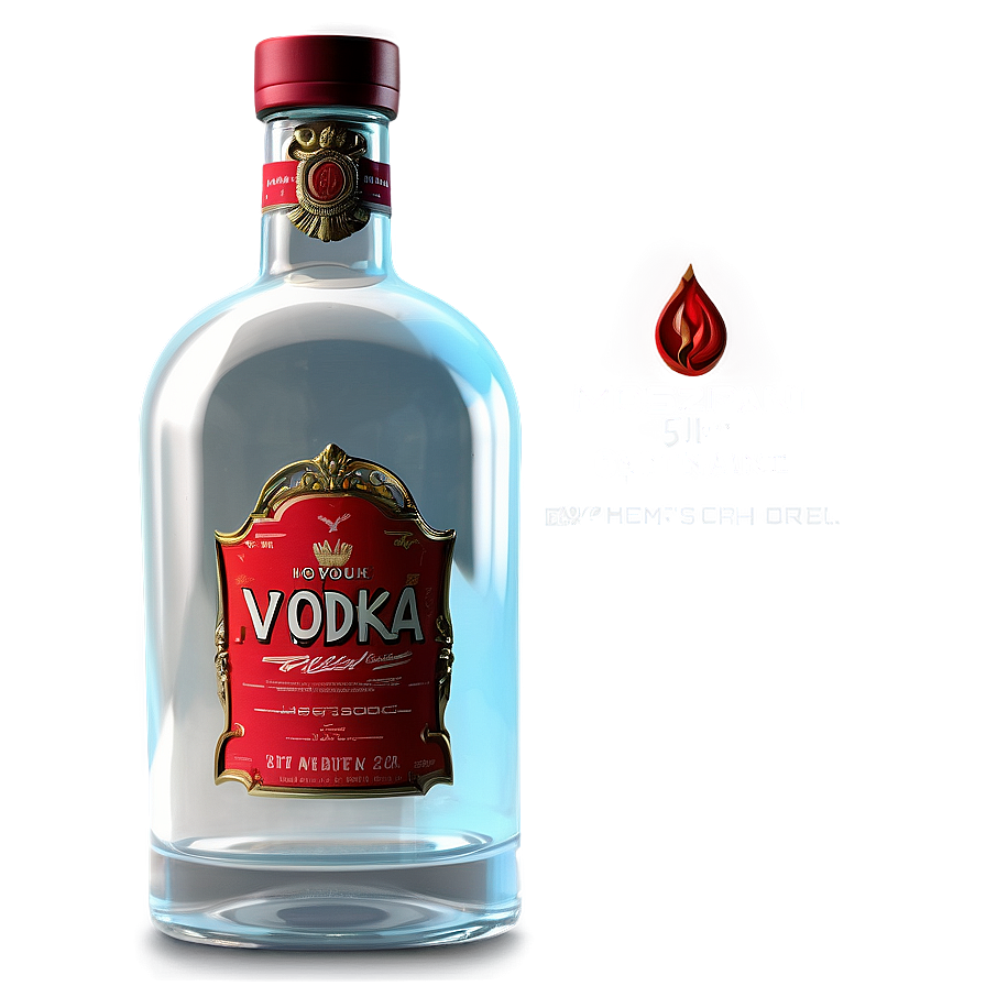 3d Vodka Bottle Png Bhn2