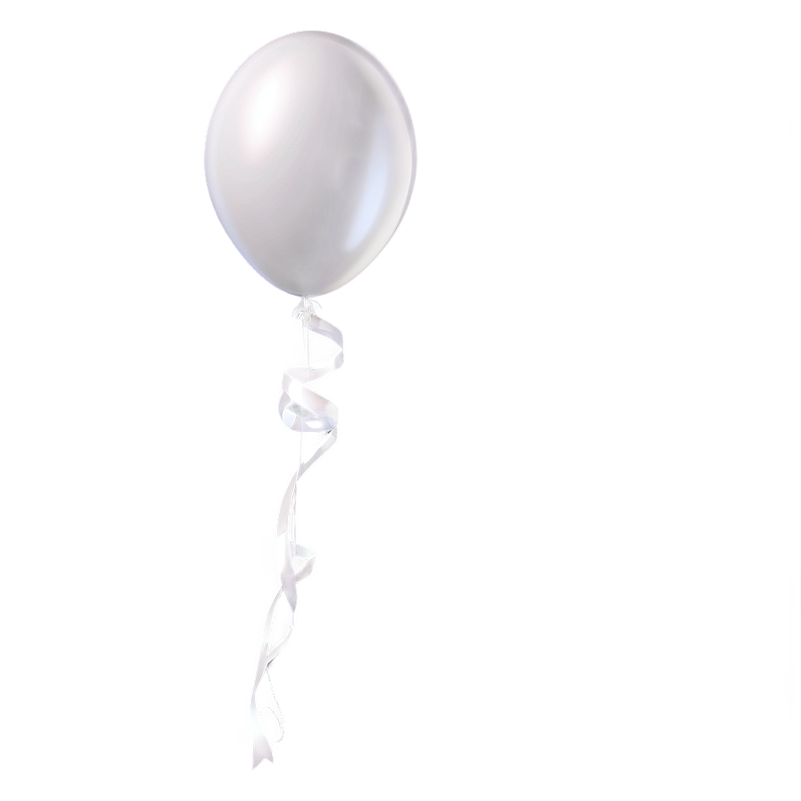 3d White Balloon Png Pkl3