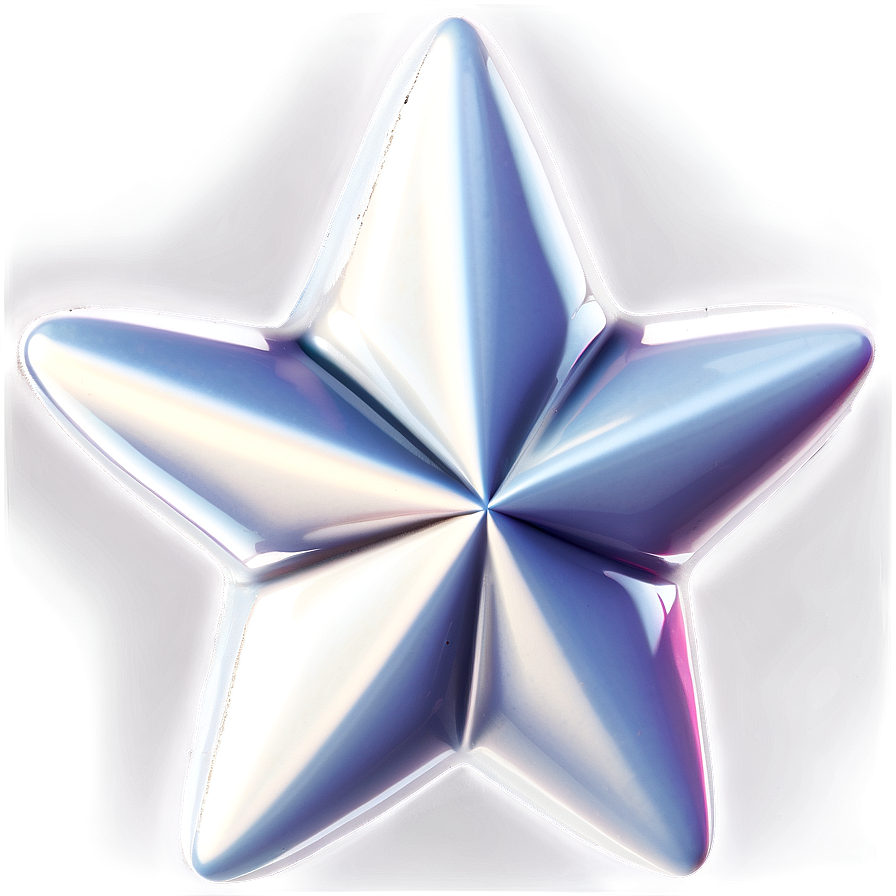 3d White Star Png 05042024