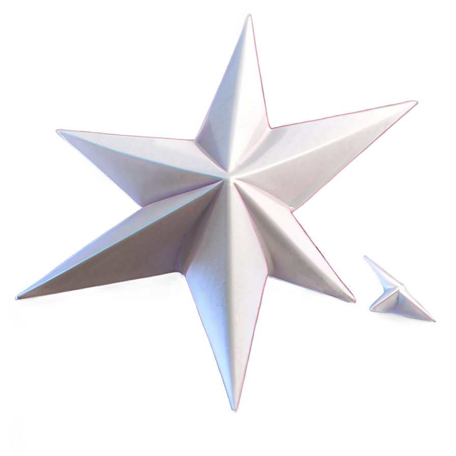 3d White Star Png 05042024