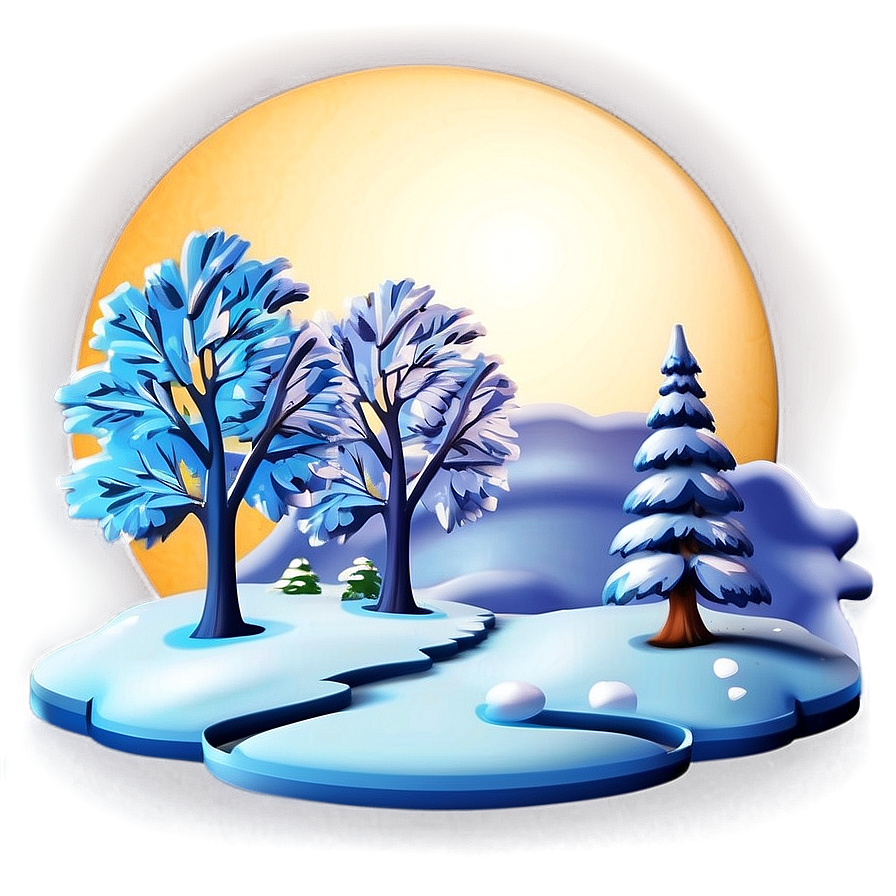 3d Winter Landscape Png Ibk72