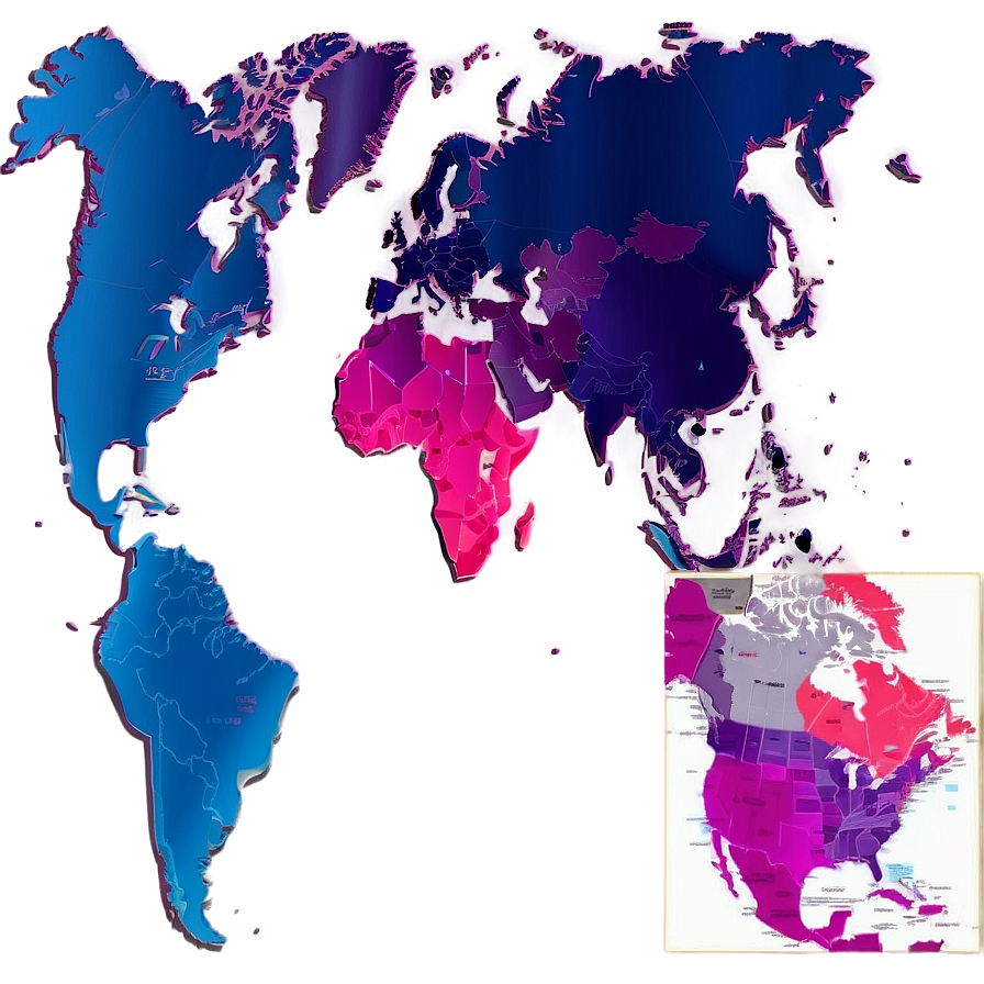 3d World Map Png Jlc