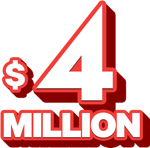 4 Million Dollar Lottery Graphic