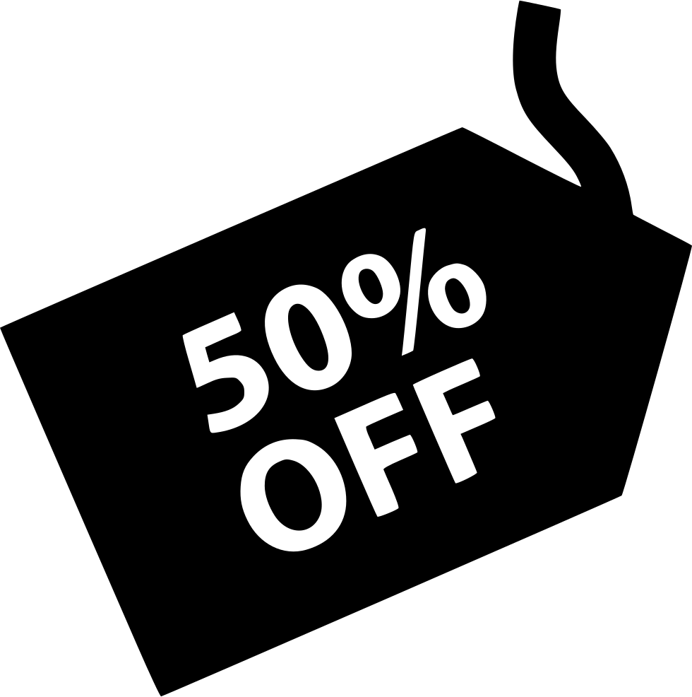 50 Percent Discount Tag