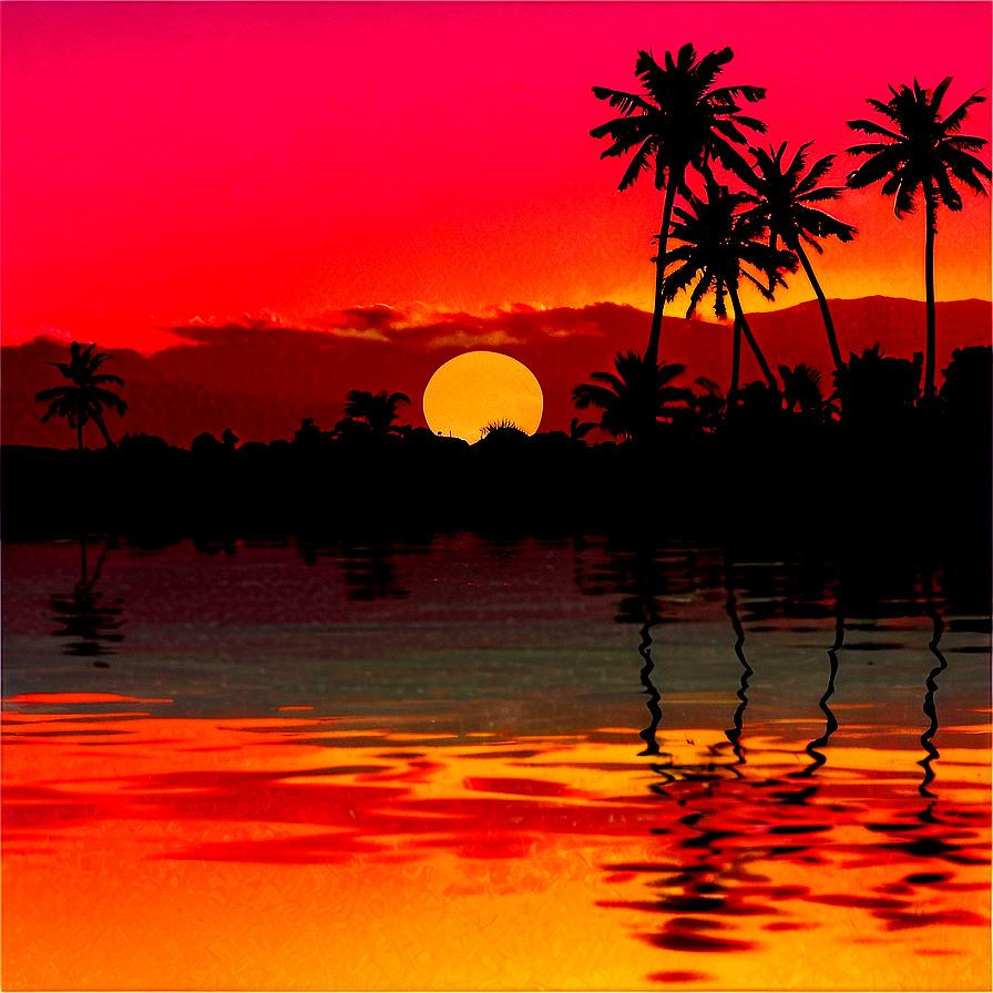 70s Inspired Sunset Pic Png Ssf