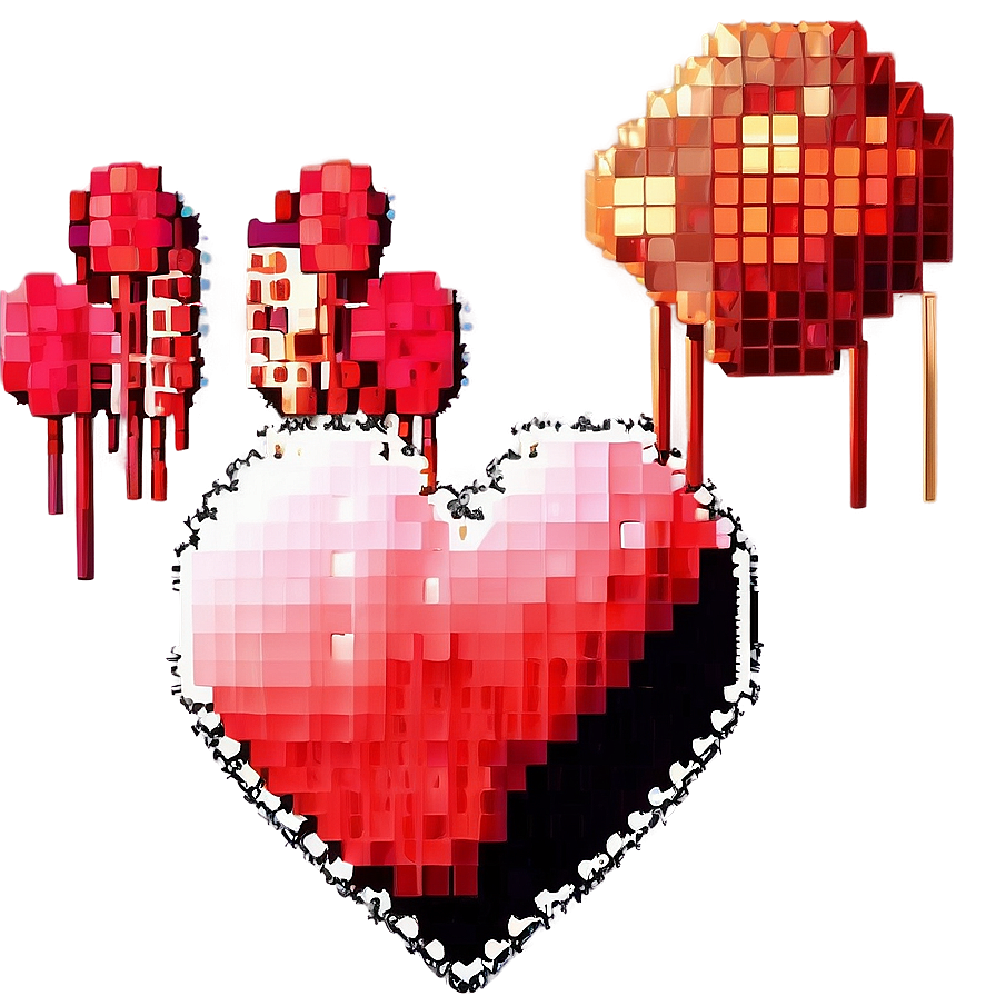 8-bit Pixel Heart Png 25