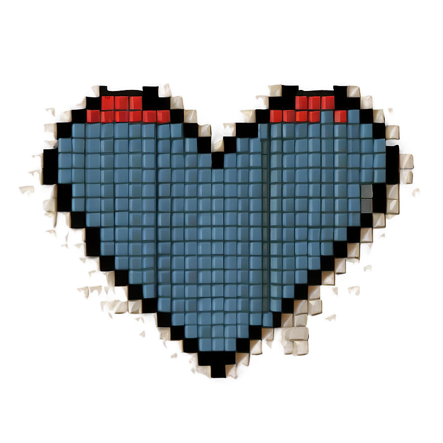 8-bit Pixel Heart Png Jww45